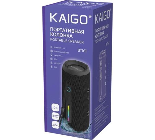 Беспроводная колонка Kaigo BT16T черный