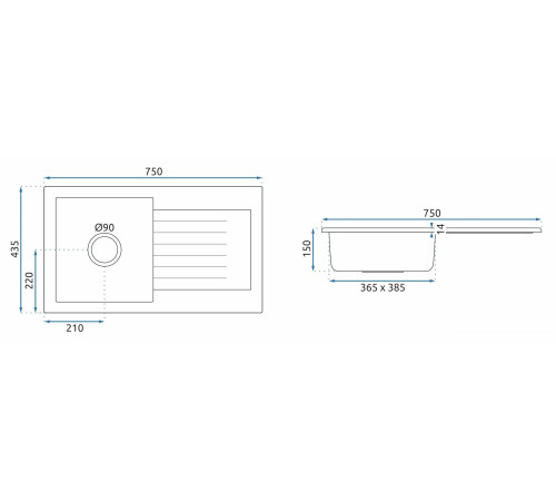 Кухонная мойка Rea ZLE-00113