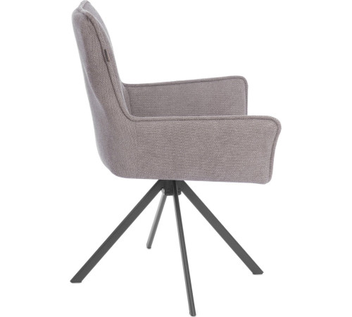 Стул с подлокотниками TetChair Мурано опора 360 велюр/букле HYP, бежевый