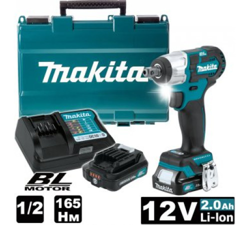 Гайковерт Makita TW161DWAE с 2-мя АКБ, кейс