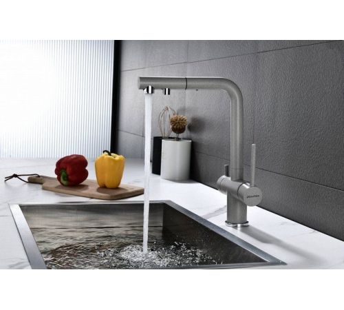 Смеситель Paulmark Serpentine SE213222-DG серый/графит