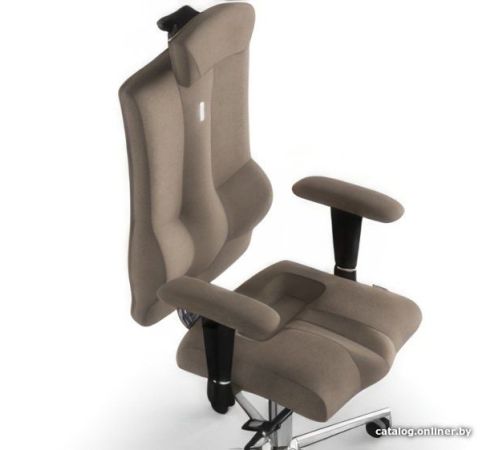 Офисное кресло Kulik System Elegance азур/хром, карамель с подголовником