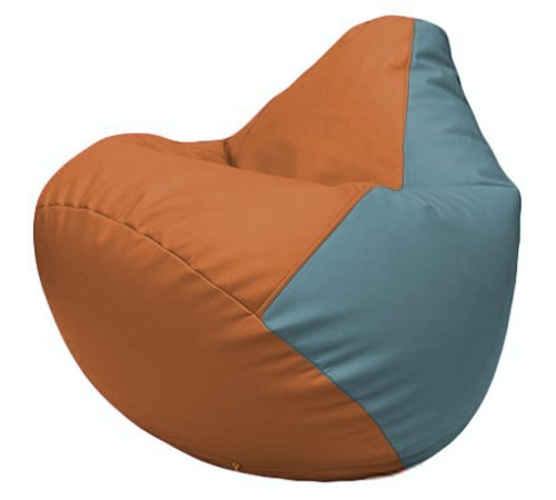 Кресло-мешок Flagman Груша Г2.3-2036 оранжевый/голубой