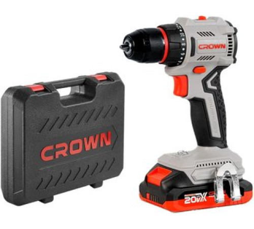 Дрель-шуруповерт Crown CT21131HMX-2 BMC с 2-мя АКБ, кейс
