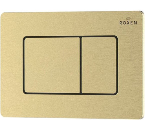 Унитаз подвесной Roxen Antares в комплекте с инсталляцией StounFix Dual Fresh 6 в 1 968454 кнопка: брашированное золото