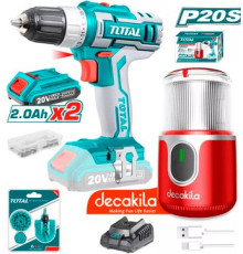 Total TOSLI23013 шуруповерт, измельчитель, щетки, 2 АКБ