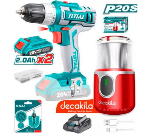 Total TOSLI23013 шуруповерт, измельчитель, щетки, 2 АКБ