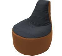 Кресло-мешок Flagman Трон Т1.3-26 черный/оранжевый