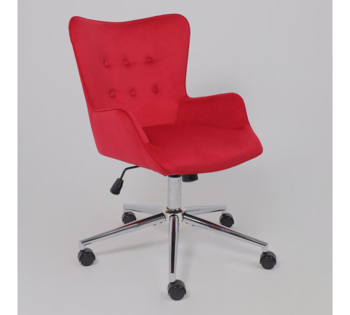 Офисное кресло AksHome Bella chrome Seven 313 велюр/фуксия