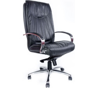 Офисное кресло Деловая обстановка Шеф Хром XH кожа черный