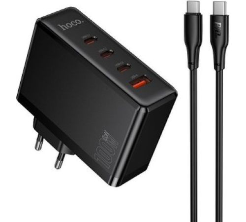 Сетевое зарядное Hoco N85 USB Type-C черный