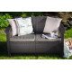 Садовый диван Keter Corfu II Love Seat 258946 коричневый