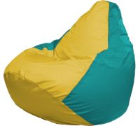 Кресло-мешок Flagman Груша Г2.1-264 жёлтый/бирюза