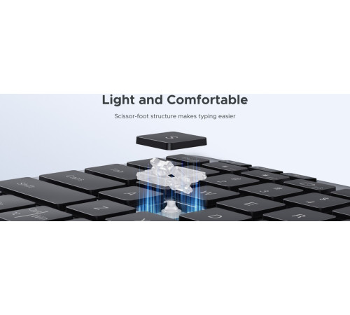 Клавиатура Ugreen K551 серебристый/черный