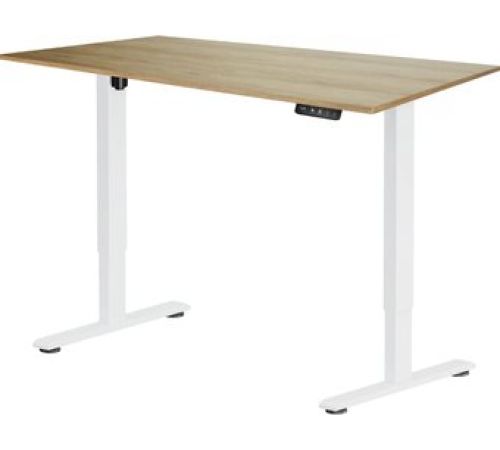 Стол с регулировкой высоты ErgoSmart Electric Desk Prime 1380х800х18 мм дуб натуральный/белый