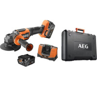 Угловая шлифмашина AEG Powertools BEWS 18-125BLPX2-502C 4935480858 с 2-мя АКБ