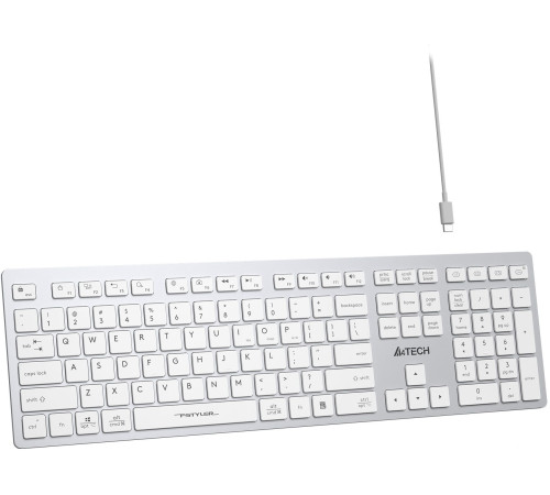 Клавиатура A4Tech Fstyler FBX50C серебристый/белый