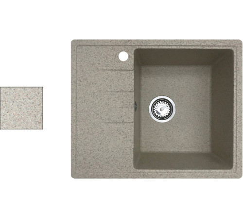 Кухонная мойка БелЭворс Mila R темно-бежевый, без сифона