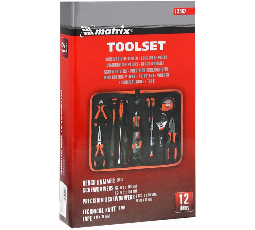 Универсальный набор инструментов Matrix 13562 12 предметов