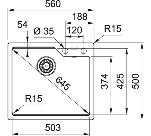 Кухонная мойка Franke Urban UBG 610-56 оникс