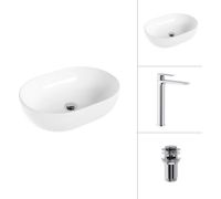 Умывальник Lauter 21836A + Reef 21CK8678C с донным клапаном 21190CH хром