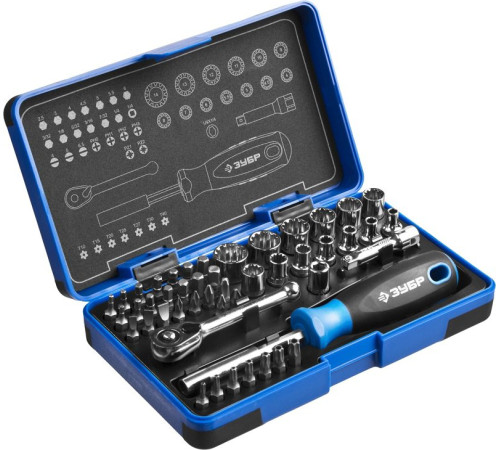 Набор торцевых головок и бит Зубр Профи 25283-H47 47 предметов