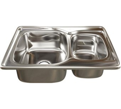 Кухонная мойка Mixline 538197 левая, полированная, 0.8 мм