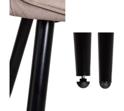 Стул с подлокотниками AksHome Pablo бежевый велюр HLR-08/черный