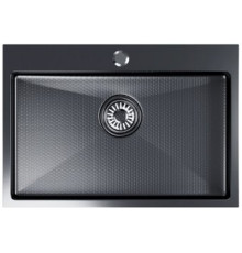 Кухонная мойка Mixline Pro 552937 черный графит, с сифоном