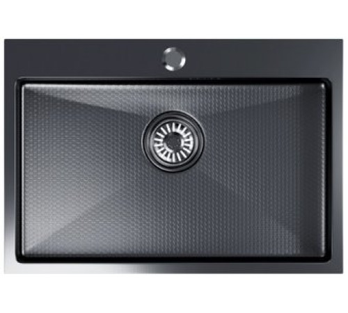 Кухонная мойка Mixline Pro 552937 черный графит, с сифоном