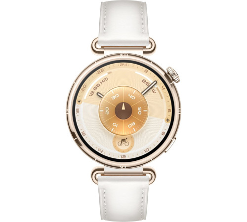 Умные часы Huawei Watch GT 6 41 мм золотистый, с белым кожаным ремешком, международная версия