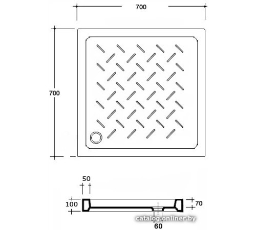 Душевой поддон RGW CR-077 70x70