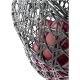 Подвесное кресло M-Group Для двоих Люкс 11510402 черный ротанг/бордовая подушка