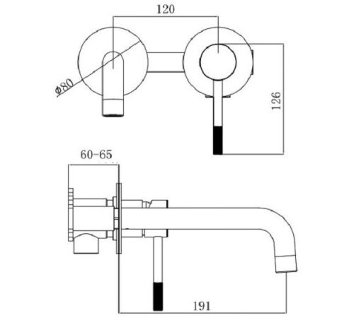 Смеситель Voda Vessel VSL28G