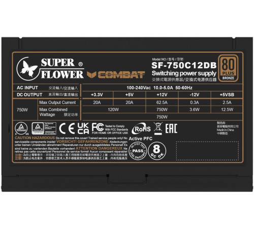 Блок питания Super Flower Combat DB 750W ATX3.1 SF-750C12DB