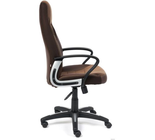 Офисное кресло TetChair Inter искусственная кожа, флок, ткань, коричневый