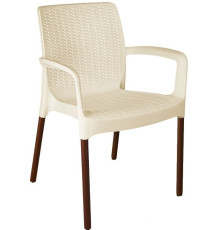 Кресло Sheffilton SHT-S68 бежевый/коричневый муар