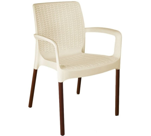 Кресло Sheffilton SHT-S68 бежевый/коричневый муар