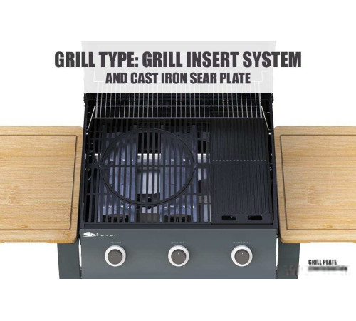 Газовый гриль для дачи Sahara 3 Burner Oak