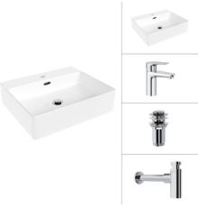 Умывальник Lauter 21478 + Awe 21CK128C + сифон 21635CH + донный клапан 21190CH хром