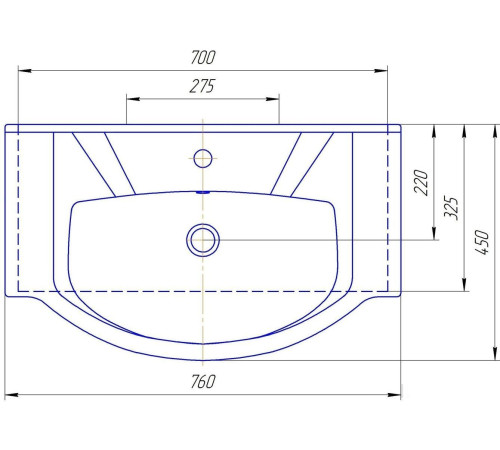 Умывальник Kirovit Элеганс 750