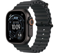 Умные часы Apple Watch Ultra 3 LTE 49 мм титановый корпус, черный/черный, ремешок из эластомера