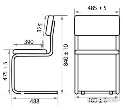 Офисный стул Белс Сильвия V 450320/V4 кожзам черный