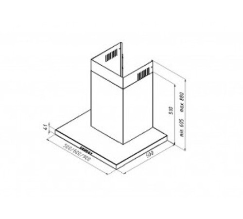 Кухонная вытяжка Akpo Feniks Slim 90 WK-9 нержавеющая сталь