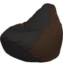 Кресло-мешок Flagman Груша Медиум Г1.1-398 черный/коричневый