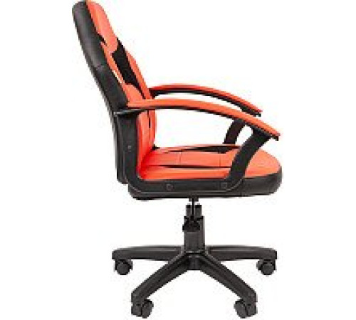 Игровое геймерское кресло CHAIRMAN Kids 110 экопремиум, черный/красный