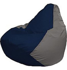 Кресло-мешок Flagman Груша Мега Super Г5.1-41 тёмно-синий/серый