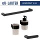 Набор аксессуаров для ванной Lauter 21TS3019 + 21TS3021 + 21TS3013 + 21TS3006 Matt Black, 4 предмета