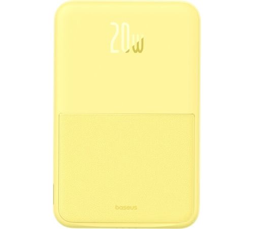 Внешний аккумулятор Baseus MagPro Magnetic Bracket Wireless Fast-Charging Power Bank 20W 5000mAh желтый