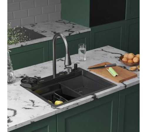 Кухонная мойка Roxen Stage Plus 560250-60B многофункциональная 8 в 1 60*48/графит
